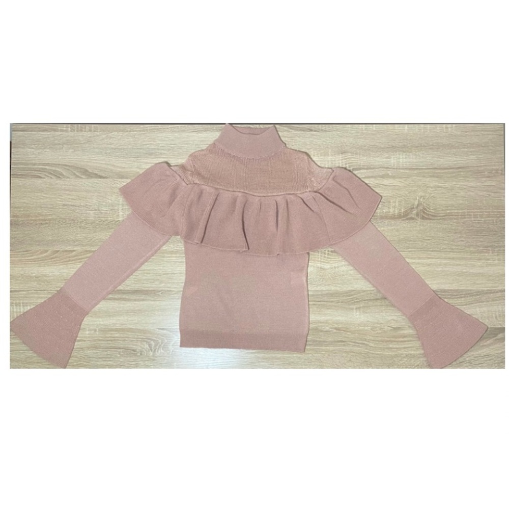 Turtle Neck Bell Sleeve Top